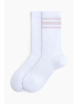 H&M - Women White 2-pack sports socks with DryMove