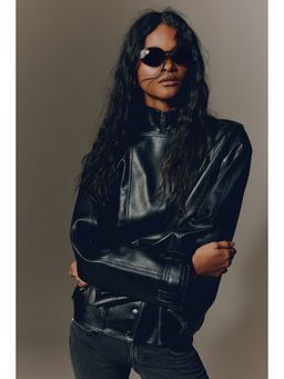 H&M - Women Black Oval sunglasses