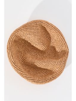 H&M - Women Beige Straw beret Cap
