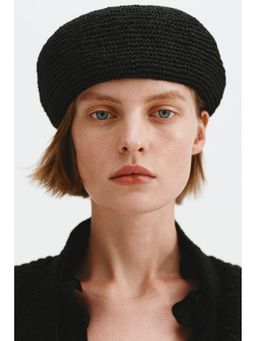H&M - Women Black Straw beret Cap