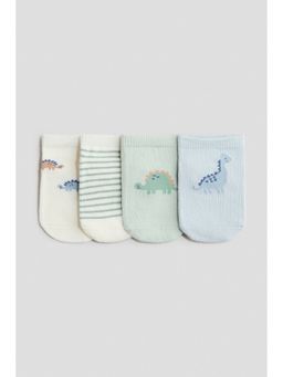 H&M - Boys Blue 4-pack shaftless socks
