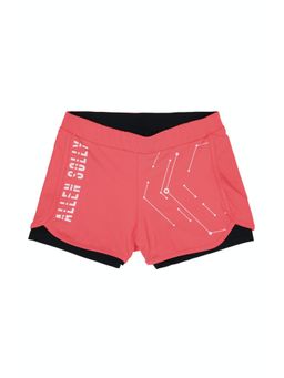 Allen Solly Junior - Girls Pink Graphic Shorts