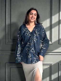 SPELL BY SMOKESHOW - Women Blue Leher Shirt