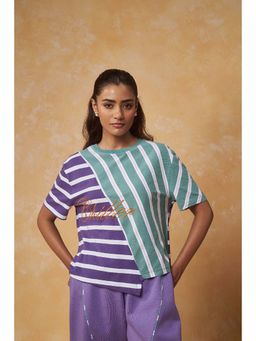 Muvazo - Chiller Lavender Cotton Boxy Fit T-shirt