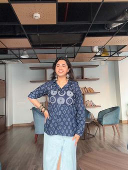 SPELL BY SMOKESHOW - Women Blue Roohani Shirt