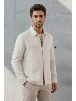 Bubber Couture - Siena White Nomad Zipper Shacket