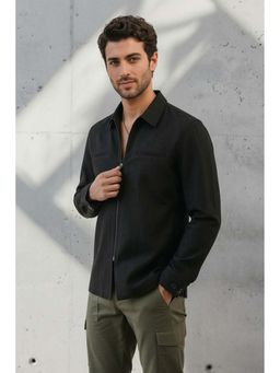 Bubber Couture - Stallion Black Nomad Zipper Shacket