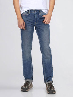 Lee - Men Blue Travis Slim Tapered Fit Mid Rise Jeans