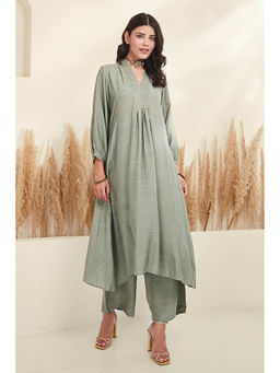 Basanti Kapde aur Koffee - Green Kurta and Pant (Set of 2)