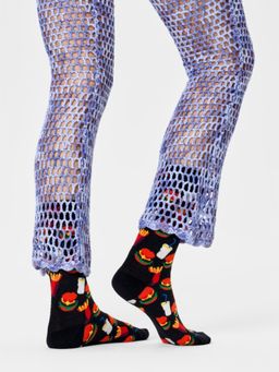 Happy Socks - Black Hamburger Unisex Socks