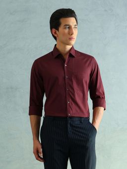 Arrow - Men's Slim Fit Smart Formal Shirt-Red