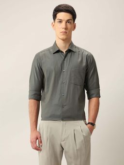 Arrow - Men's Manhattan Slim Fit Ceremony Shirt-Green