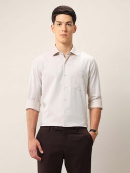 Arrow - Men's Manhattan Slim Fit Ceremony Shirt-Beige
