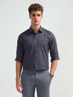 Arrow - Men's Liberty Classic Fit Geometric Printed Shirt-Purple