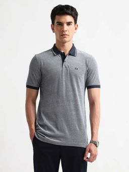 Arrow Sports - Men's Heathered Regular Fit Polo T-shirt-Blue