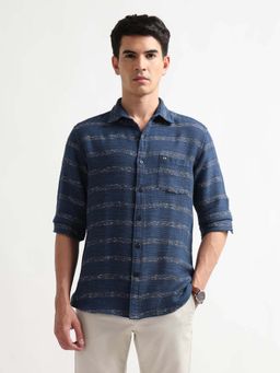 Arrow Sports - Men's Dobby Originals Shirt-Navy Blue