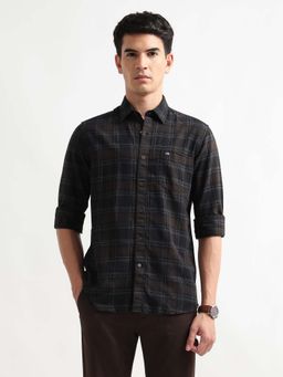 Arrow Sports - Men's Slim Fit Oxford Shirt-Brown