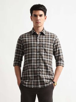 Arrow Sports - Men's Slim Fit Oxford Shirt-Brown