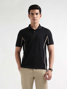 Arrow Sports - Men's Solid Velocity Polo T-shirt-Black