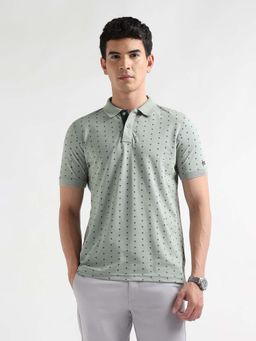 Arrow Sports - Men's All Over Printed Regular Fit Polo T-shirt-Green