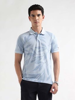 Arrow Sports - Men's Tropical Printed Heritage Polo T-shirt-Blue