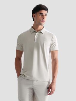 U.S. POLO ASSN. - Active Sports Men's Colorblocked Active Polo T-shirt-Off White