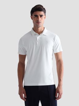 U.S. POLO ASSN. - Active Sports Men's Brand Embossed Active Polo T-shirt-White