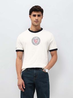 U.S. Polo Assn. Denim Co. - Men's Brand Printed Regular Fit T-shirt-White