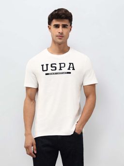 U.S. Polo Assn. Denim Co. - Men's Brand Typography Regular Fit T-shirt-Off White
