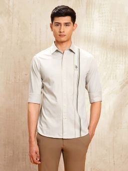 U.S. POLO ASSN. - Men's Twill Tailored Fit Shirt-Grey