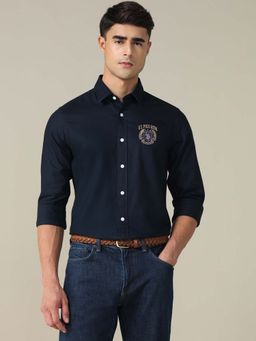 U.S. POLO ASSN. - Men's Oxford Tailored Fit Shirt-Navy Blue
