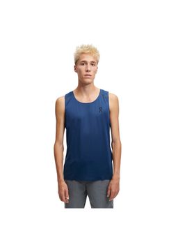 On - Men Navy Blue CottBlend Sports T-Shirt