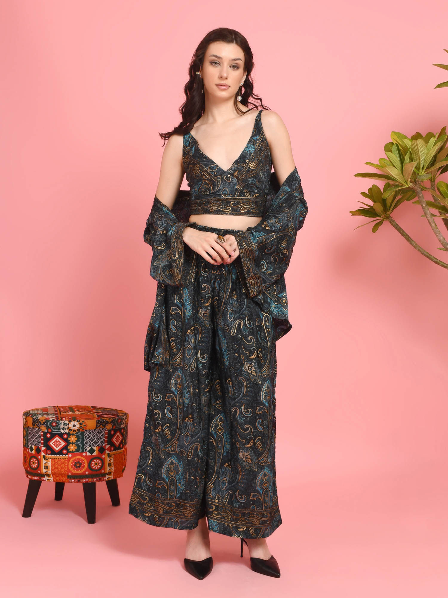 boholyfe Serena Moonlit Bloom 3 Piece Co-Ord Set-picture-1