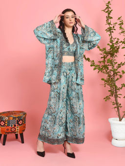 BOHOLYFE - Naida Ocean Bloom 3 Piece Co-Ord Set