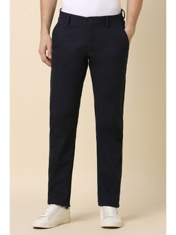 Allen Solly - Men Black Slim Fit Solid Casual Trousers