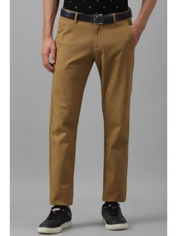 Allen Solly - Men Brown Slim Fit Solid Casual Trousers