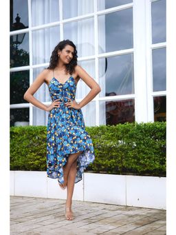 French Theory - Blue Floral Print Dress