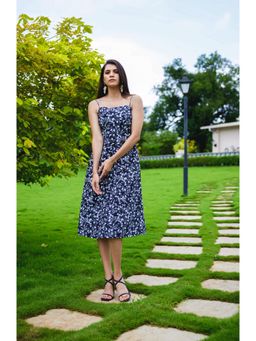 French Theory - Black Floral Midi Dress