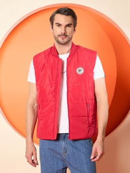 Club York - Red Mock Neck Jacket