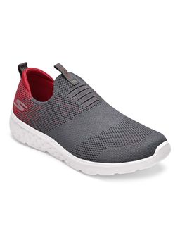 SKECHERS - Boys Go Run 400 Grey Casual Slip On Running Shoes