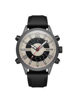 Reaction Kenneth Cole - ANA-DIGIT Black Silicone Strap Watch for Mens - KRWGP9006503