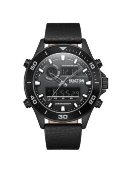 Reaction Kenneth Cole - ANA-DIGIT Black Synthetic Leather Strap Watch for Mens - KRWGD9006601