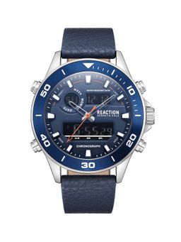 Reaction Kenneth Cole - ANA-DIGIT Blue Synthetic Leather Strap Watch for Mens - KRWGD9006602