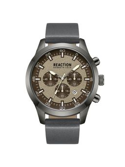 Reaction Kenneth Cole - Chronograph Grey Synthetic Leather Strap Watch for Mens - KRWGC9005402
