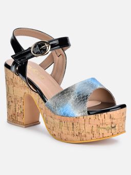 VALIOSAA - Black Animal Print Heels