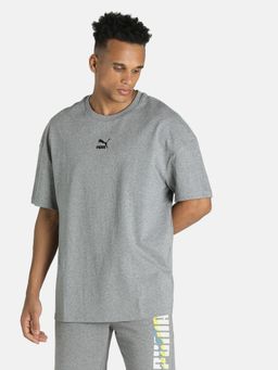 Puma - Classic Relaxed Fit Mens Gray Boxy T-shirt