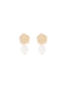 Forever New - Tenley Flower and Pearl Earring