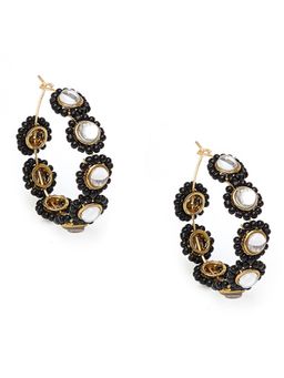 BeAbhika - Mounted Pearl Hoops