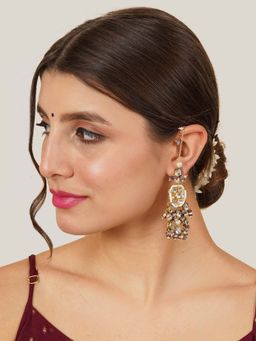 BeAbhika - Purple Bliss Kanauti Earrings