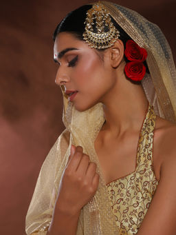 Ruby Raang Studio - Kundan Pearl Jhoomar